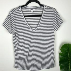 Paige Striped V Neck Shirt